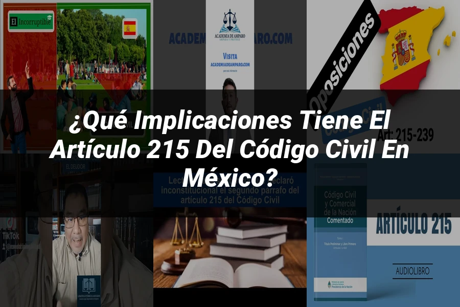 "¿Qué Implicaciones Tiene el Artículo 215 del Código Civil en México?"