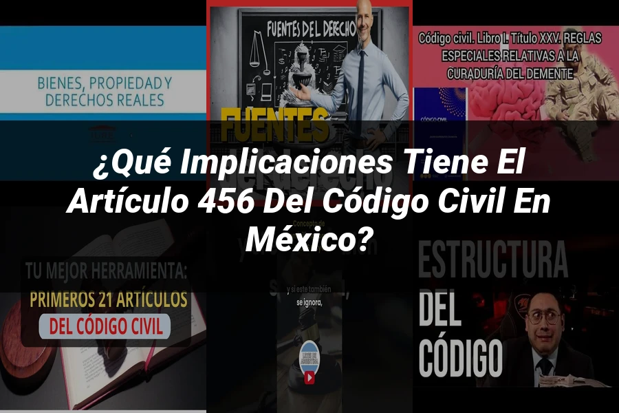 "¿Qué Implicaciones Tiene el Artículo 456 del Código Civil en México?"