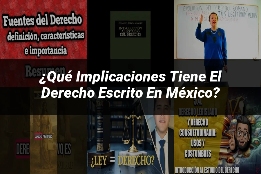 "¿Qué Implicaciones Tiene el Derecho Escrito en México?"