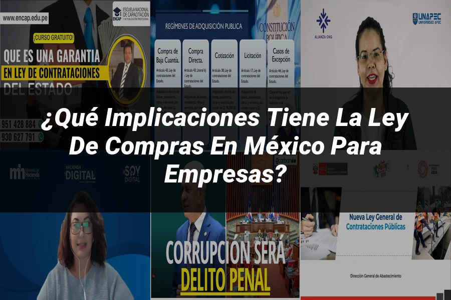 "¿Qué Implicaciones Tiene la Ley de Compras en México para Empresas?"