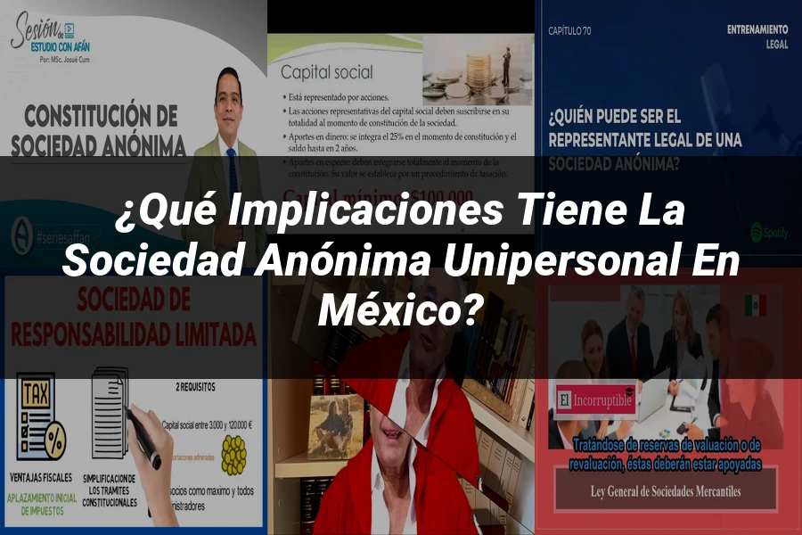 "¿Qué Implicaciones Tiene la Sociedad Anónima Unipersonal en México?"