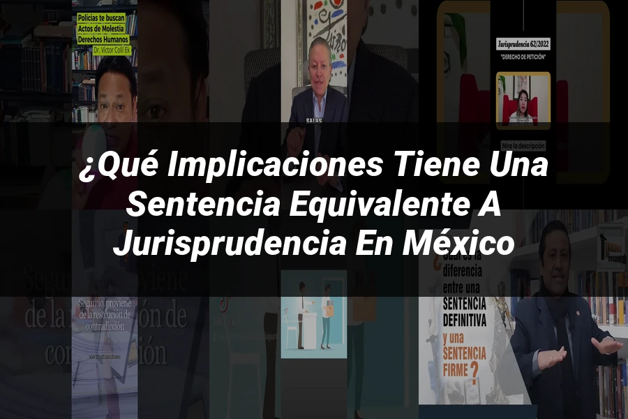 "¿Qué Implicaciones Tiene una Sentencia Equivalente a Jurisprudencia en México