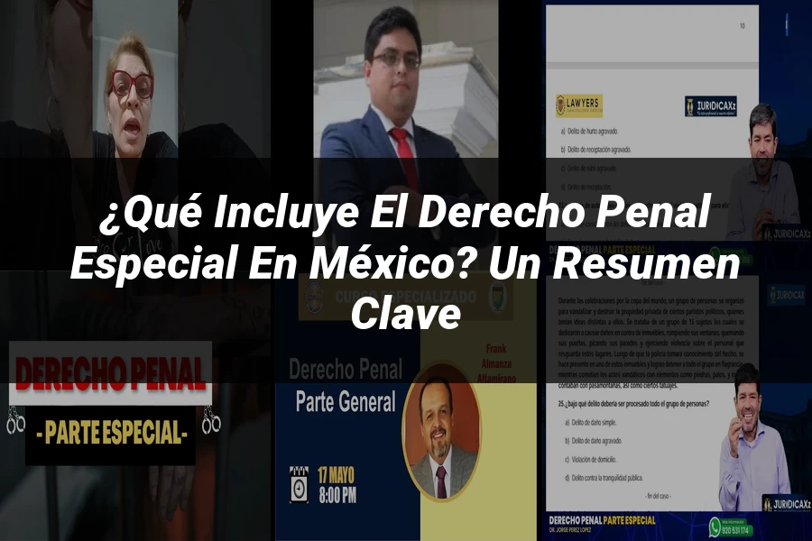 "¿Qué Incluye el Derecho Penal Especial en México? Un Resumen Clave"