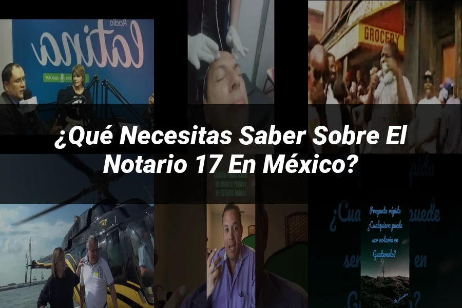 "¿Qué Necesitas Saber Sobre el Notario 17 en México?"