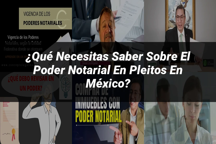 "¿Qué Necesitas Saber Sobre el Poder Notarial en Pleitos en México?"