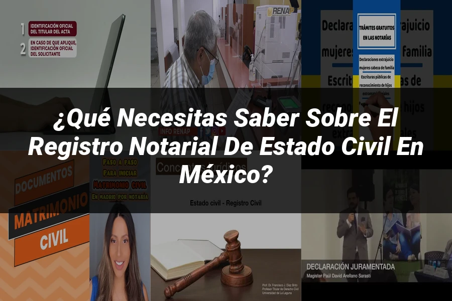 "¿Qué Necesitas Saber sobre el Registro Notarial de Estado Civil en México?"