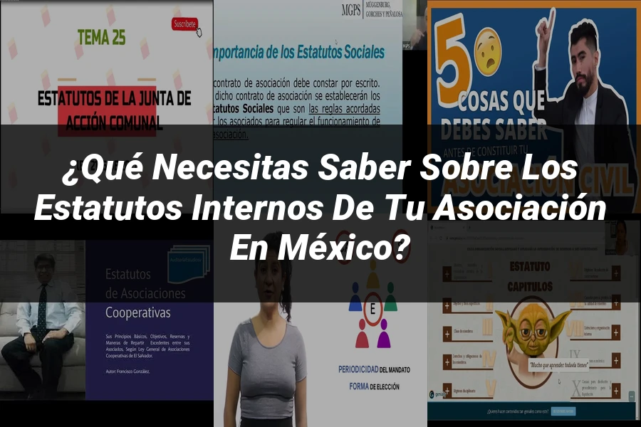 "¿Qué Necesitas Saber sobre los Estatutos Internos de tu Asociación en México?"