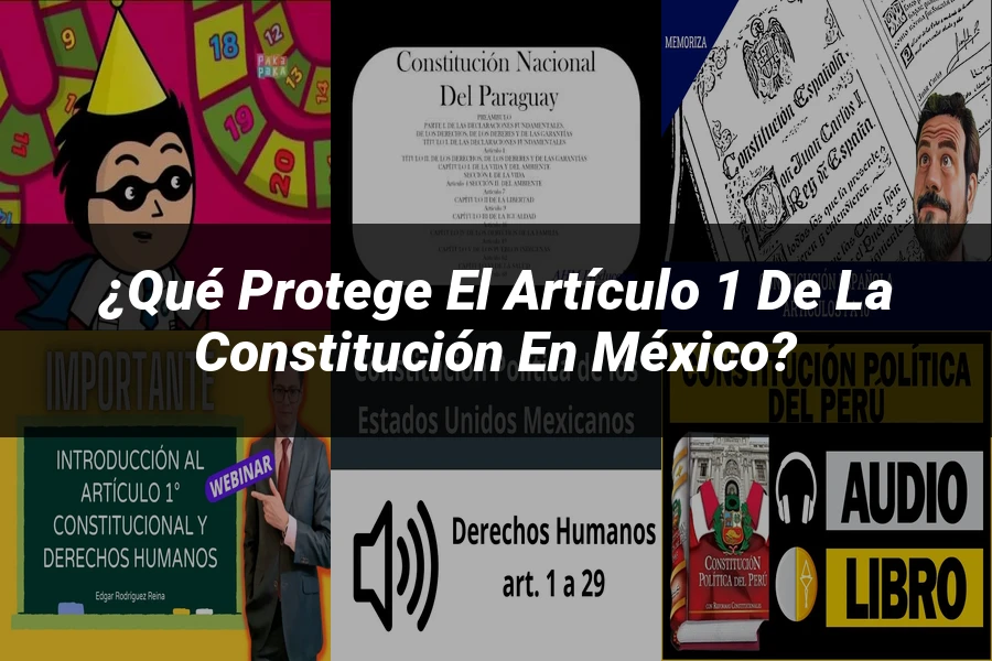 "¿Qué Protege el Artículo 1 de la Constitución en México?"