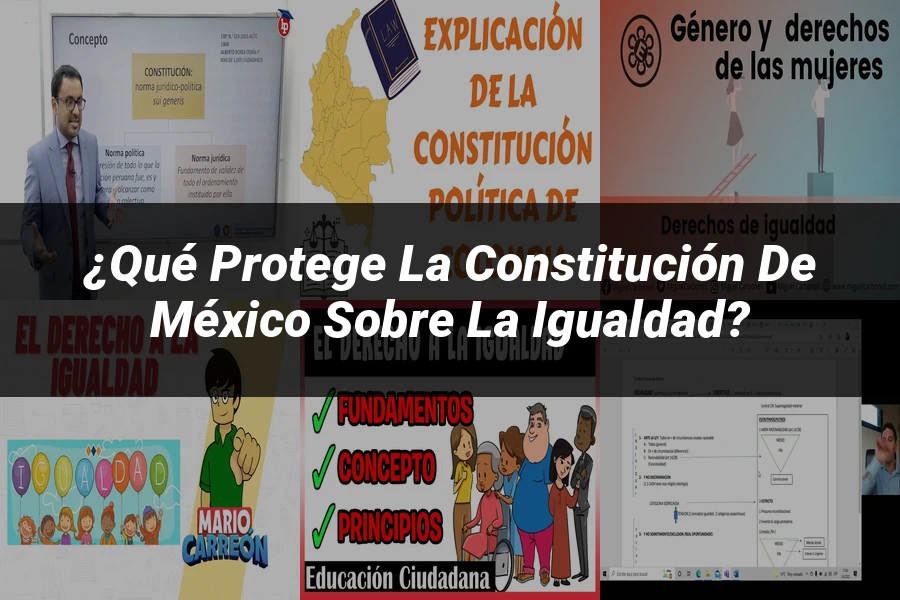 "¿Qué Protege la Constitución de México sobre la Igualdad?"