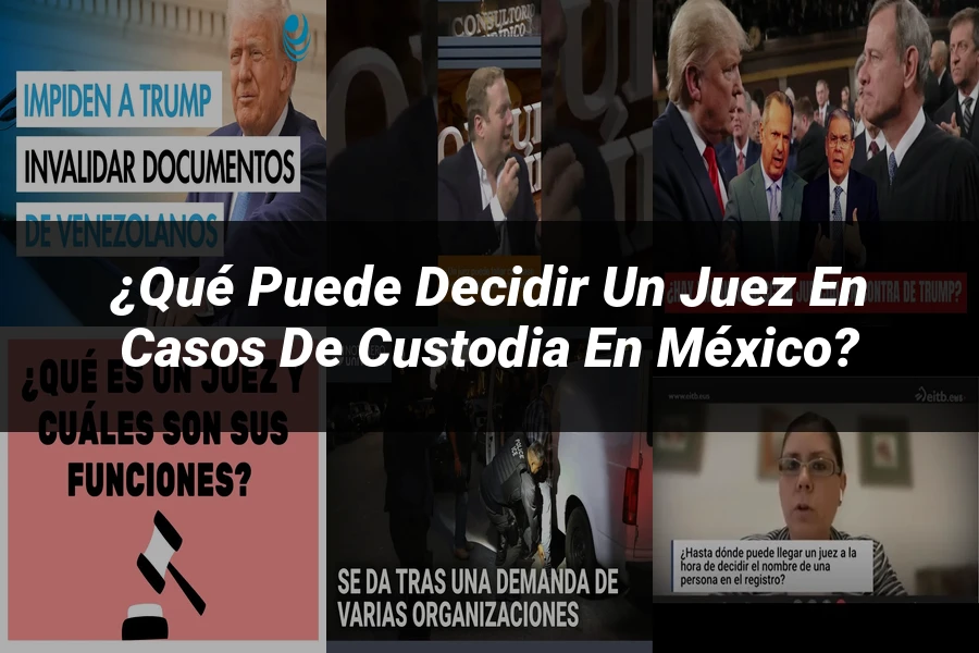 "¿Qué Puede Decidir un Juez en Casos de Custodia en México?"