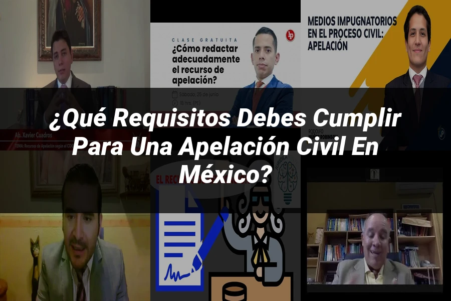 "¿Qué Requisitos Debes Cumplir para una Apelación Civil en México?"