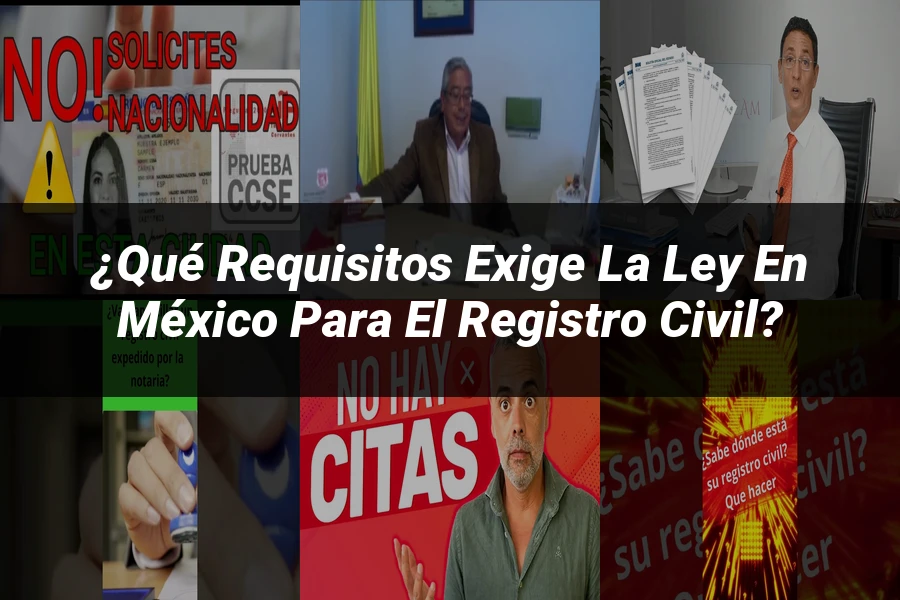 "¿Qué Requisitos Exige la Ley en México para el Registro Civil?"