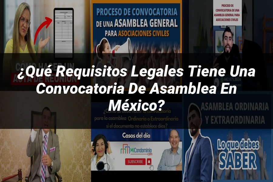 "¿Qué Requisitos Legales Tiene una Convocatoria de Asamblea en México?"
