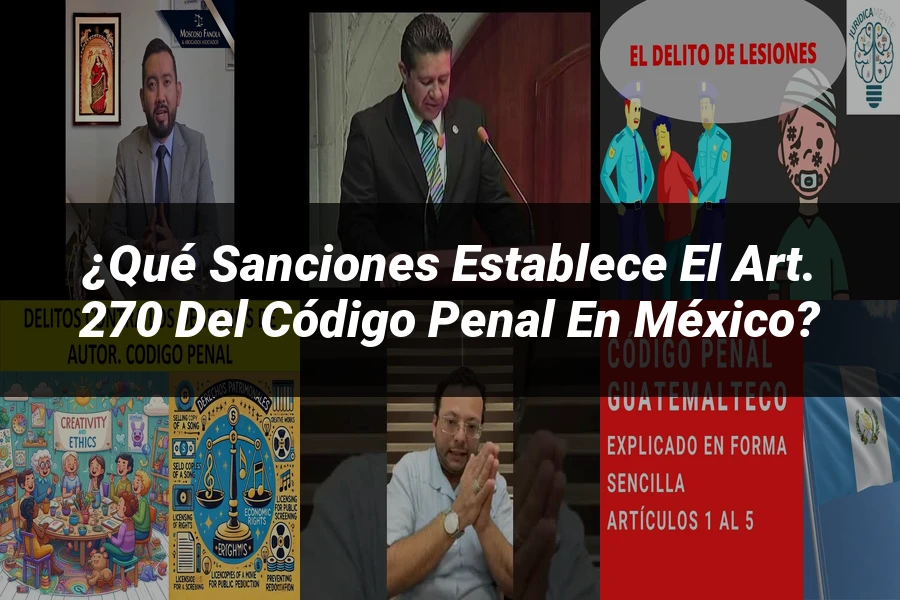 "¿Qué Sanciones Establece el Art. 270 del Código Penal en México?"