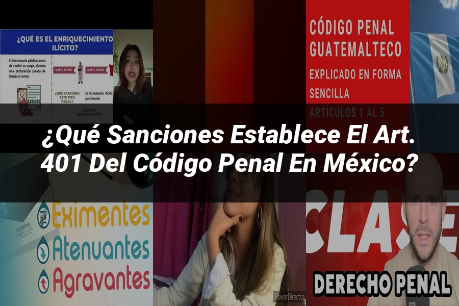 "¿Qué Sanciones Establece el Art. 401 del Código Penal en México?"