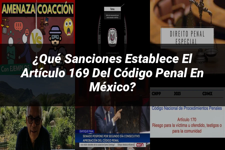"¿Qué Sanciones Establece el Artículo 169 del Código Penal en México?"
