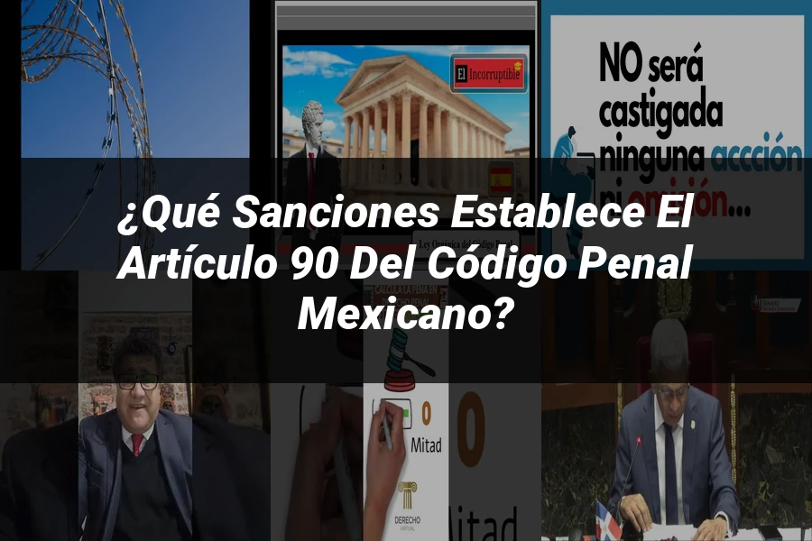 "¿Qué Sanciones Establece el Artículo 90 del Código Penal Mexicano?"