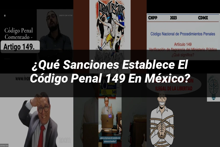 "¿Qué Sanciones Establece el Código Penal 149 en México?"