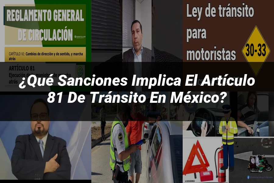 "¿Qué Sanciones Implica el Artículo 81 de Tránsito en México?"