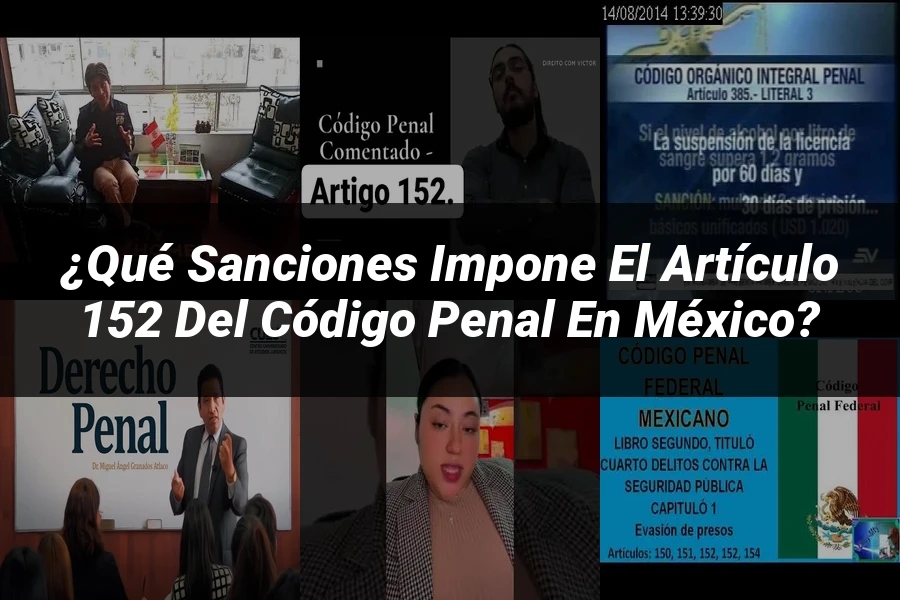 "¿Qué Sanciones Impone el Artículo 152 del Código Penal en México?"
