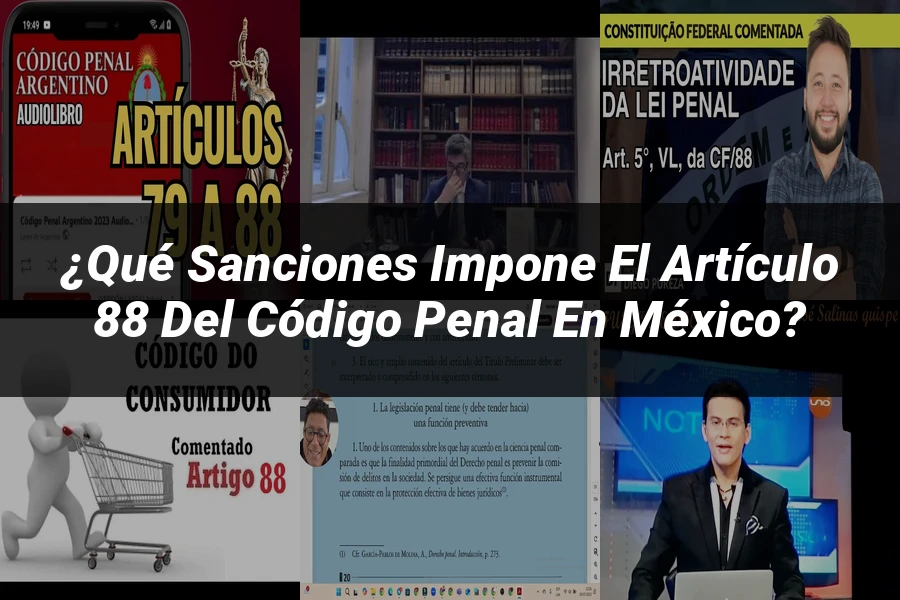 "¿Qué Sanciones Impone el Artículo 88 del Código Penal en México?"