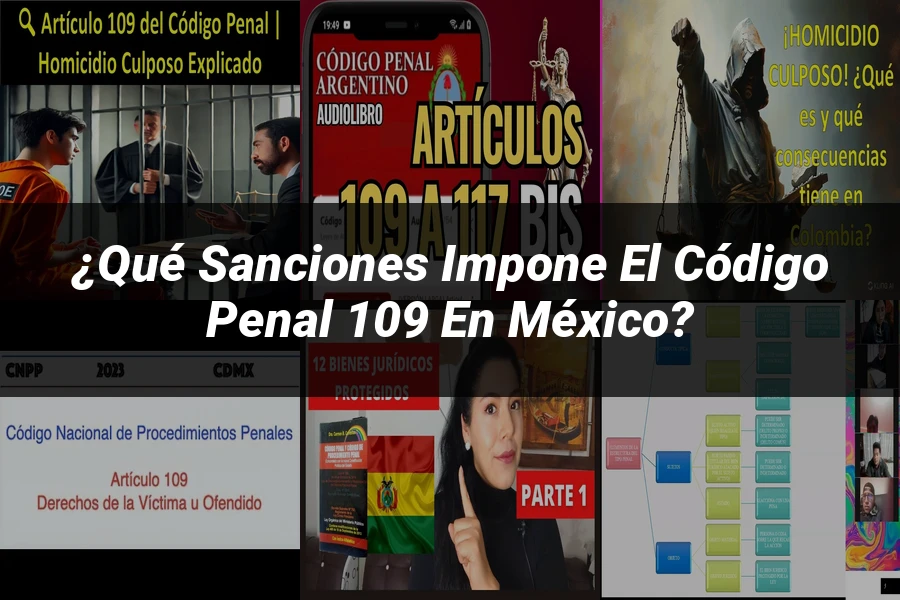 "¿Qué Sanciones Impone el Código Penal 109 en México?"