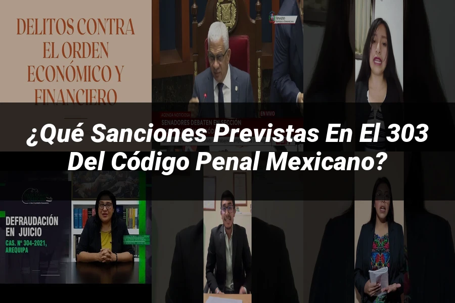 "¿Qué Sanciones Previstas en el 303 del Código Penal Mexicano?"