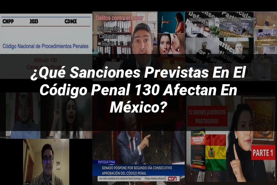 "¿Qué Sanciones Previstas en el Código Penal 130 Afectan en México?"