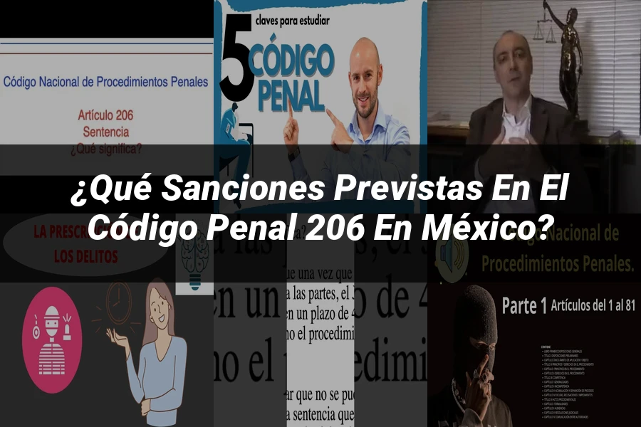 "¿Qué Sanciones Previstas en el Código Penal 206 en México?"