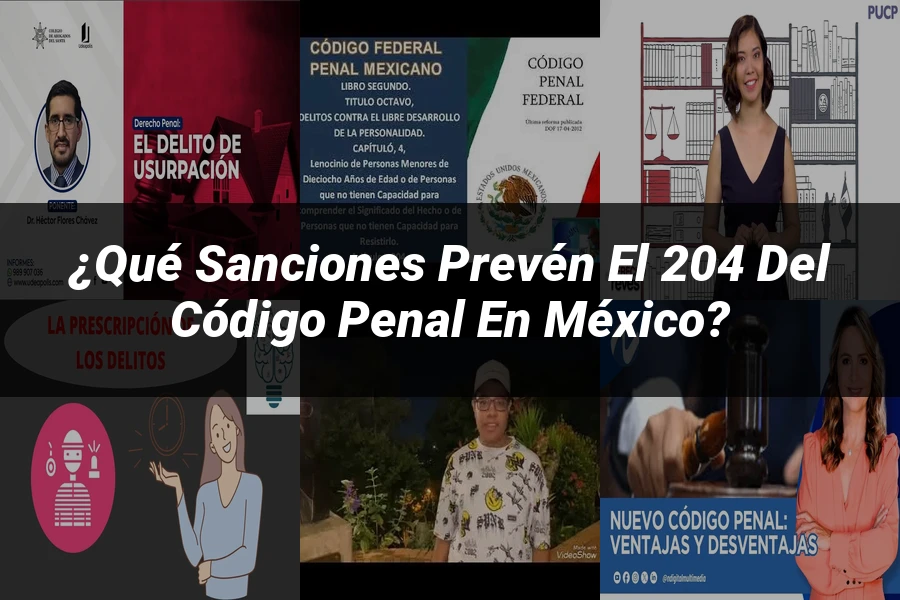"¿Qué Sanciones Prevén el 204 del Código Penal en México?"