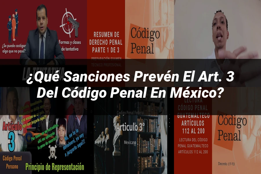 "¿Qué Sanciones Prevén el Art. 3 del Código Penal en México?"