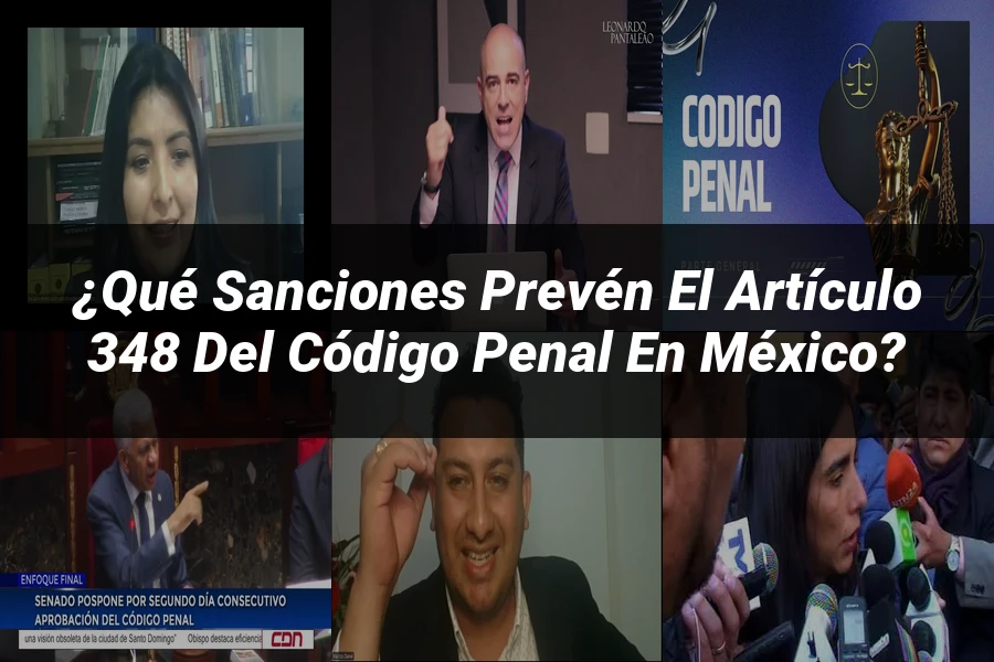 "¿Qué Sanciones Prevén el Artículo 348 del Código Penal en México?"