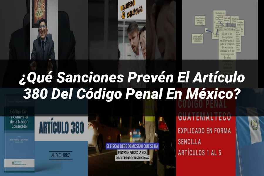 "¿Qué Sanciones Prevén el Artículo 380 del Código Penal en México?"
