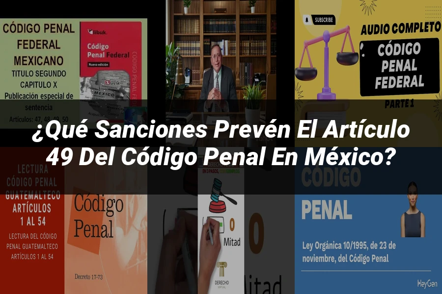 "¿Qué Sanciones Prevén el Artículo 49 del Código Penal en México?"