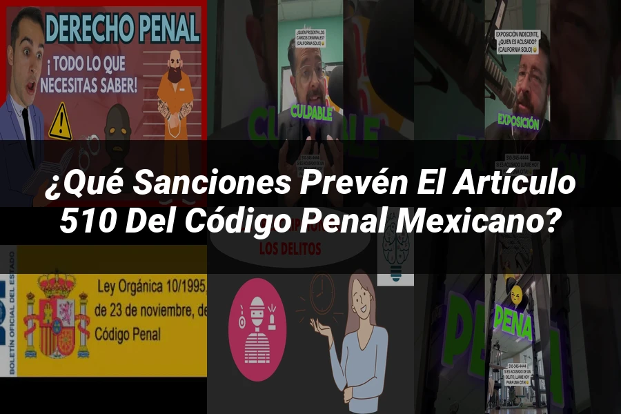 "¿Qué Sanciones Prevén el Artículo 510 del Código Penal Mexicano?"