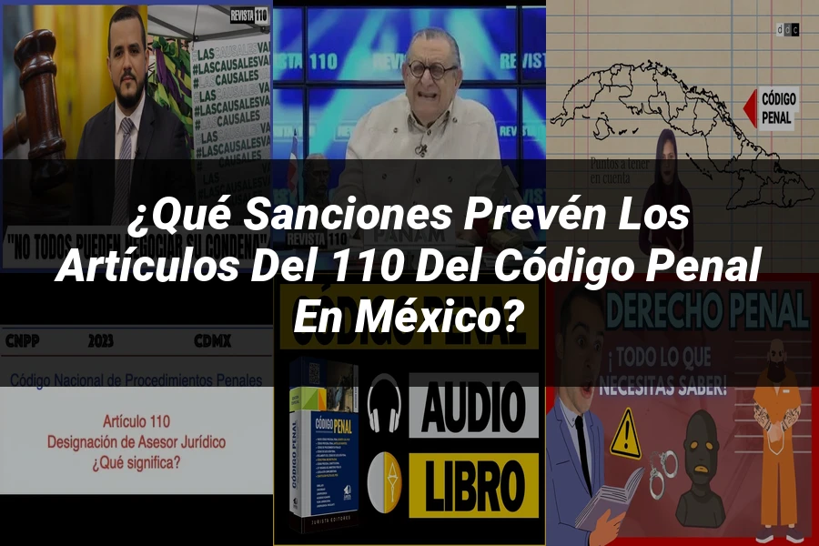 "¿Qué Sanciones Prevén los Artículos del 110 del Código Penal en México?"