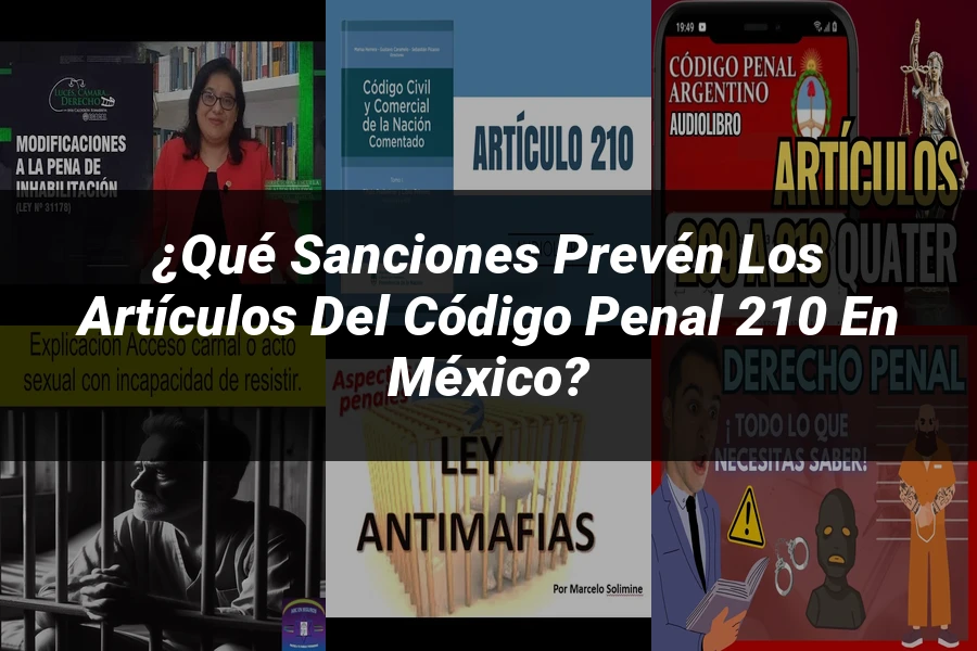 "¿Qué Sanciones Prevén los Artículos del Código Penal 210 en México?"