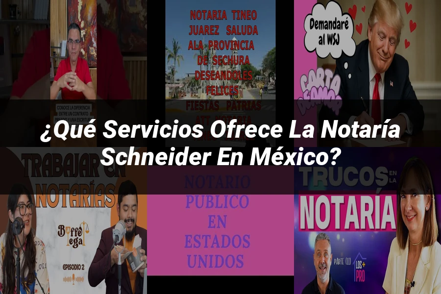 "¿Qué Servicios Ofrece la Notaría Schneider en México?"