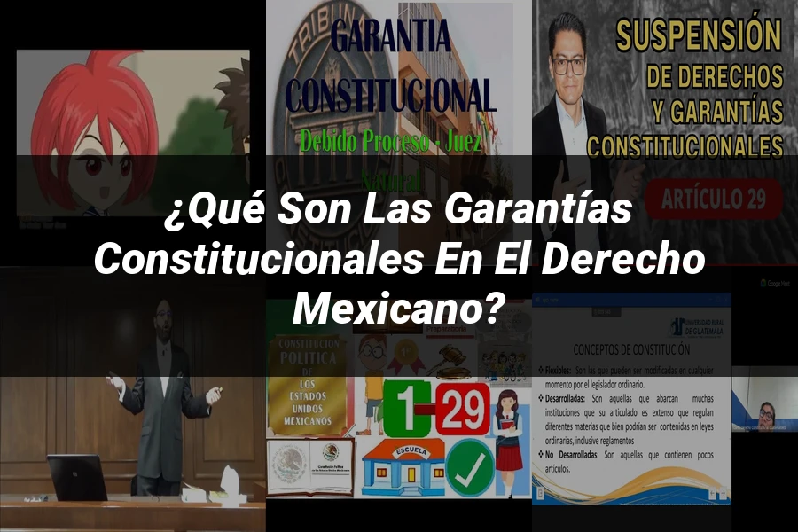 "¿Qué Son las Garantías Constitucionales en el Derecho Mexicano?"