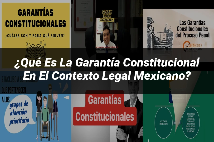"¿Qué es la garantía constitucional en el contexto legal mexicano?"