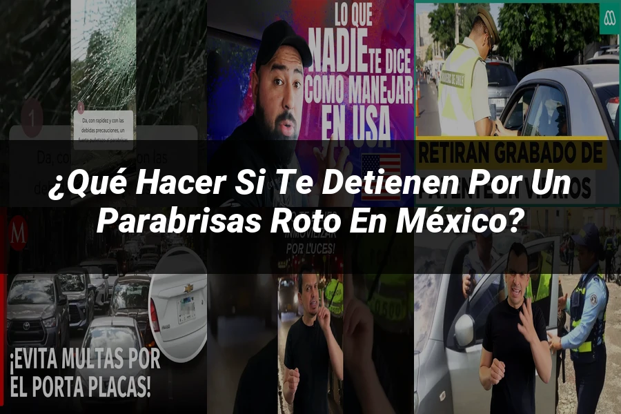 "¿Qué hacer si te detienen por un parabrisas roto en México?"