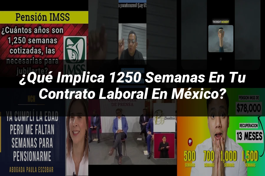 "¿Qué implica 1250 semanas en tu contrato laboral en México?"