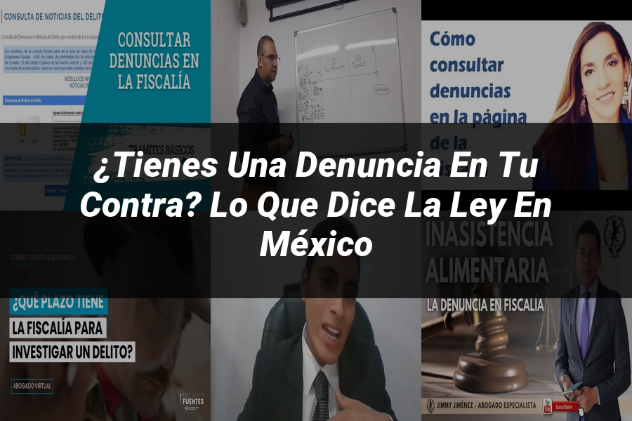 "¿Tienes una denuncia en tu contra? Lo que dice la ley en México"