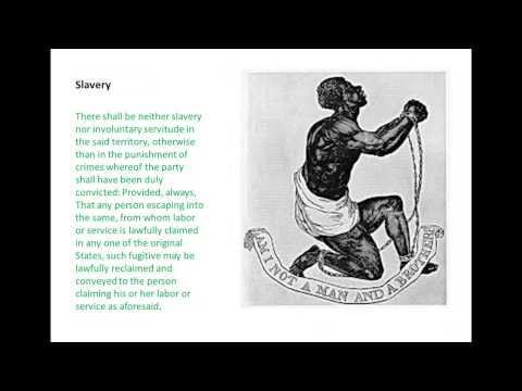 Addressing the Concern of Escaped Slaves North of the Ohio River: A Look into the Northwest Ordinance of 1787