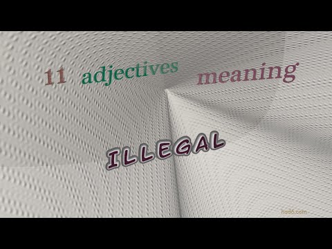 One Word Synonym for Illegal: Unlawful