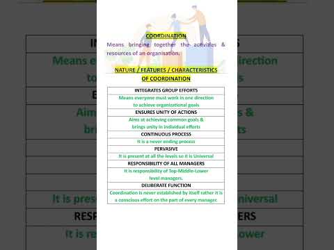 The 5 Key Characteristics of Coordination: A Comprehensive Overview