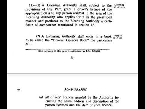 Understanding Section 17 of the Road Traffic Act