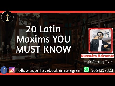 Essential Latin Maxims Every Lawyer Should Know
