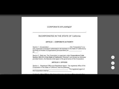 Corporate Bylaws: Simplified and Easy-to-Use Template for Your Business