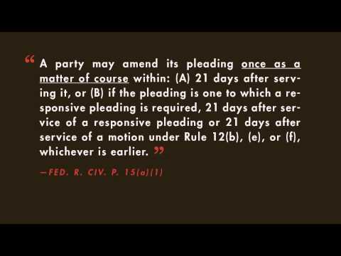 Understanding the Amendment of Pleadings in Legal Proceedings